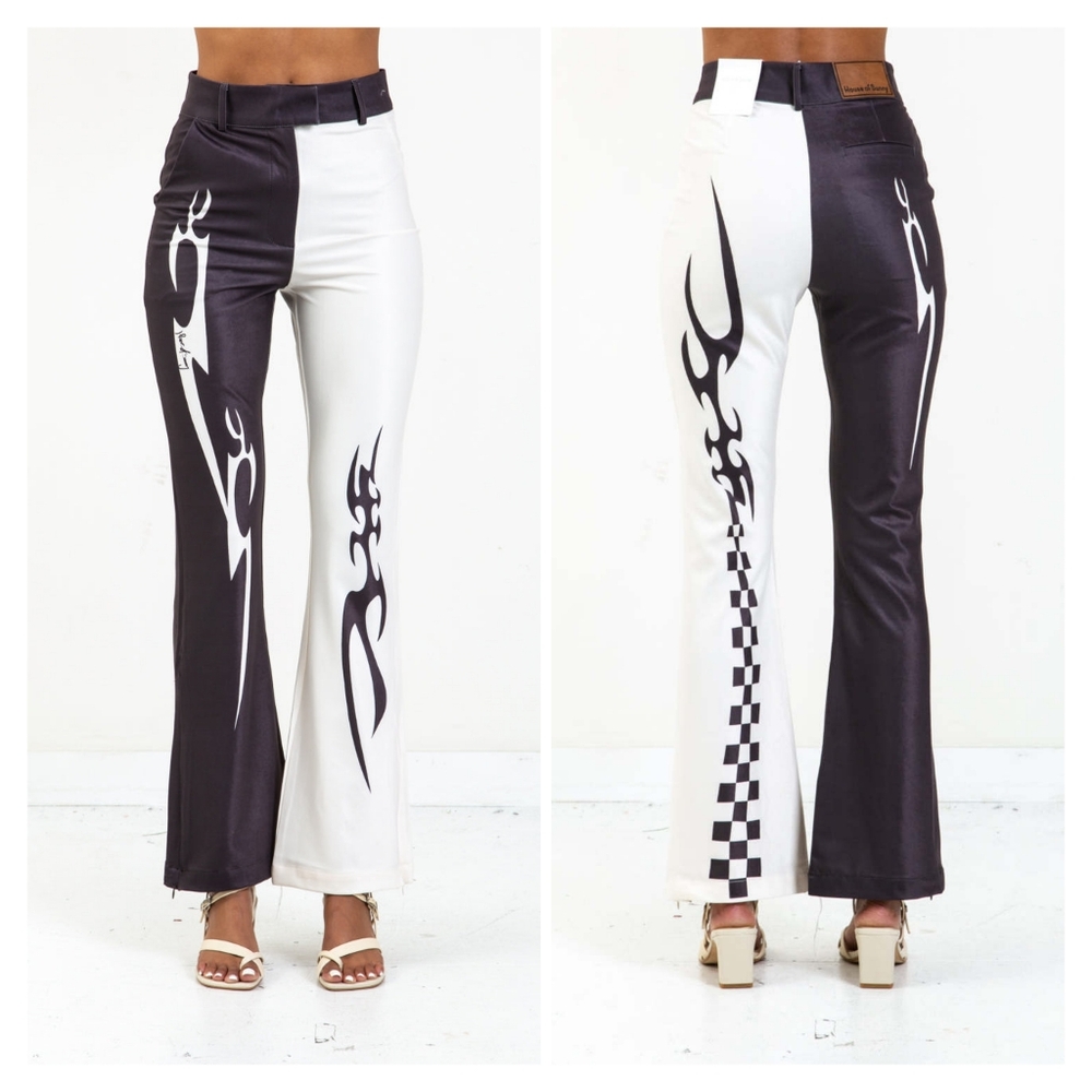 House Of Sunny Total Tribal Satin Pants Size L